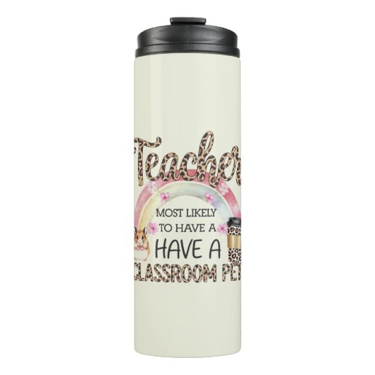 Lerarengeschenken zijn grappig, waarschijnlijk om  thermosbeker (Voorkant)