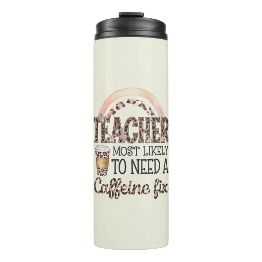 Lerarengeschenken zijn grappig, waarschijnlijk om  thermosbeker (Voorkant)