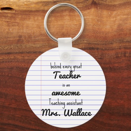 lerarenhulleraar leraar docent assistent sleutelhanger (Voorkant)