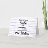 lerarenhulp canvas tas docent assistent TA Kaart (Voorkant)