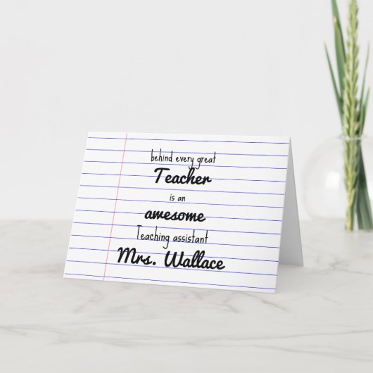 lerarenhulp canvas tas docent assistent TA Kaart (Voorkant)