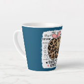 lerarenleven Leopard Apple leraar substituut Latte Mok (Linkerhoek)