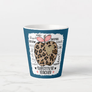 lerarenleven Leopard Apple leraar substituut Latte Mok