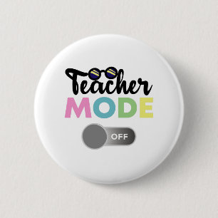 Lerarenmodus Uit Funny Laatste Dag Van Het Schoolj Ronde Button 5,7 Cm