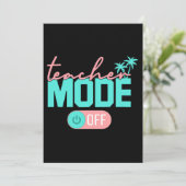 Lerarenmodus Uit Gelukkige Afgelopen Dag Van Schoo Kaart (Staand voorkant)