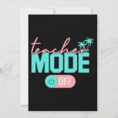 Lerarenmodus Uit Gelukkige Afgelopen Dag Van Schoo Kaart (Achterkant)