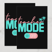 Lerarenmodus Uit Gelukkige Laatste Schooldag Vakan Kaart (Voorkant / Achterkant)