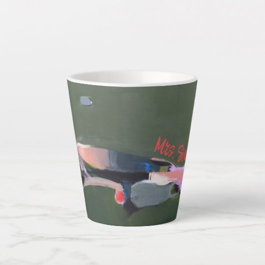 Lerarennaam Abstracte kunst Latte Mok (Voorkant)