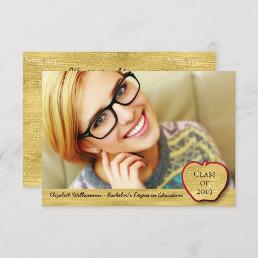 Lerarenopleiding Afstuderen Foto Aankondiging (Voorkant / Achterkant)