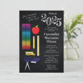 Lerarenopleiding Chalkboard Afstuderen Kaart (Staand voorkant)