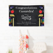 Lerarenopleiding Chalkboard Afstuderen Spandoek (Insitu)