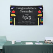 Lerarenopleiding Chalkboard Afstuderen Spandoek (Beurs)