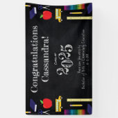 Lerarenopleiding Chalkboard Afstuderen Spandoek (Verticaal)