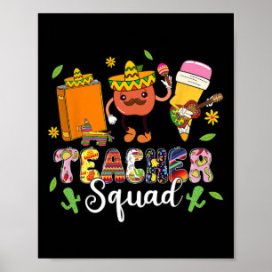 Lerarenploeg laat fiesta Cinco De Mayo Mexicaanse Poster