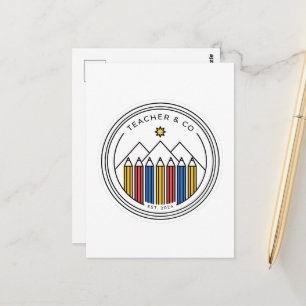 Lerarens shirtontwerp - Terug naar school Briefkaart