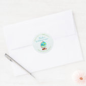 Lerarens Waardering Dankjewel Wereldbol Notitiepap Ronde Sticker (Envelop)