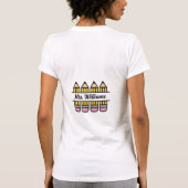 Lerarens Waardering Potlood Terug Naar School T-shirt (Achterkant)