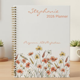 Lerarens Waardering Wilde Bloem Botanische Bloemen Planner