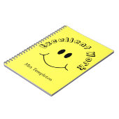 Lerarenschool Lachend Gezicht Geel Notitieboek (Linkerzijde)