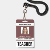 Lerarenset ID-kaartbadge Badge (Voorzijde met lanyard)