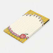 Lerarenset Initialen Handgetekende School Doodles Post-it® Notes (Schuin)