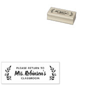 Lerarensetiket met rustieke tak rubberstempel (Gestempeld)
