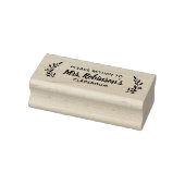 Lerarensetiket met rustieke tak rubberstempel (Stempel)