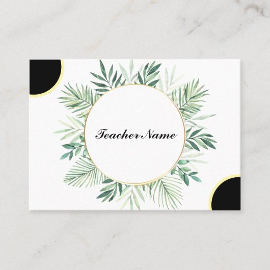 lerarensjabloon visitekaartje (Voorkant)