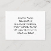 lerarensjabloon visitekaartje (Achterkant)