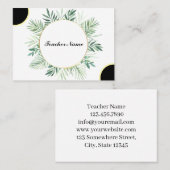 lerarensjabloon visitekaartje (Voorkant / Achterkant)