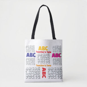 Lerarentalfabet  Wit Tote Bag
