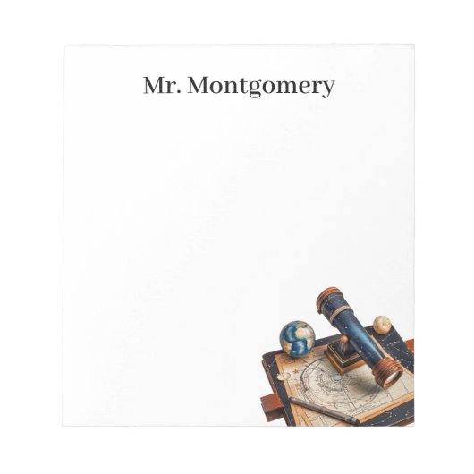 lerarentelescoop voor astronomie notitieblok (Voorkant)