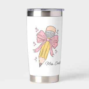 Lerarentumbler, aangepaste lerarentumbler met mooi geïsoleerde drinkbeker