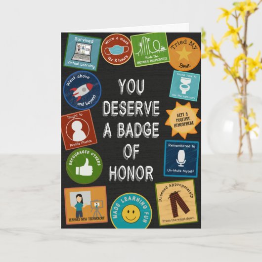 Lerarenwaardering 2021 Virtueel leren Kaart (Gele Bloem)