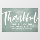 Lerarenwaardering met dankbaar krijtbord raamsticker (Vel)