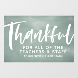 Lerarenwaardering met dankbaar krijtbord raamsticker