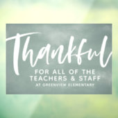 Lerarenwaardering met dankbaar krijtbord raamsticker (Vel 3)