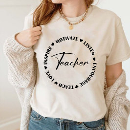 Lerarenwaardering Minimalistische Elegante Typogra T-shirt