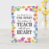 Lerarenwaardering Quarantaine Sociale Afstand Kaart (Gele Bloem)