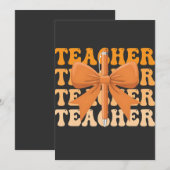 Lerarenwaardering terug naar school Boog Coquette  Kaart (Voorkant / Achterkant)