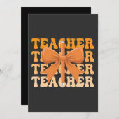 Lerarenwaardering terug naar school Boog Coquette  Kaart (Voorkant / Achterkant)