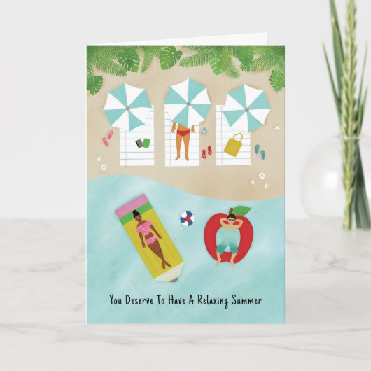 Lerarenwaardering Week zomervakantievakantie Bedankkaart (Voorkant)