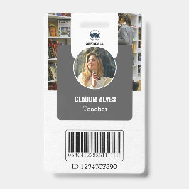 Lerarenzakenpas | Grijs studentenkaart van de scho Badge