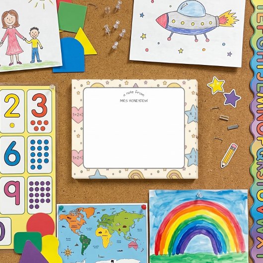 Lerarer erkenning Math Shapes Patroon  Post-it® Notes