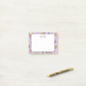 Lerarer erkenning Paarse School Patroon Post-it® Notes (Op bureau)