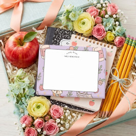 Lerarer erkenning Paarse School Patroon  Post-it® Notes
