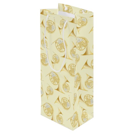 lerares Franse hoornmuziek Wijn Cadeautas (Achterkant Gekanteld)