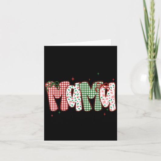 Lerares Middelbare School Kerst Stamp Boog Midden Kaart (Voorkant)