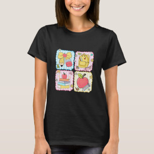 Leraresse Coquette Strik Potlood Eerste Dag Grappi T-shirt