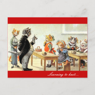 Leren aan Knit Briefkaart